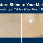 Marble countertop maintenance dubai , marble countertop, tabletop and vanity polishing dubai before and after results by hft dubai