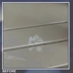 Hft dubai removing stains and heat marks during corian restoration & repairs.