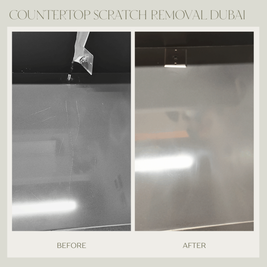 Countertop scratch removal Dubai – professional refinishing