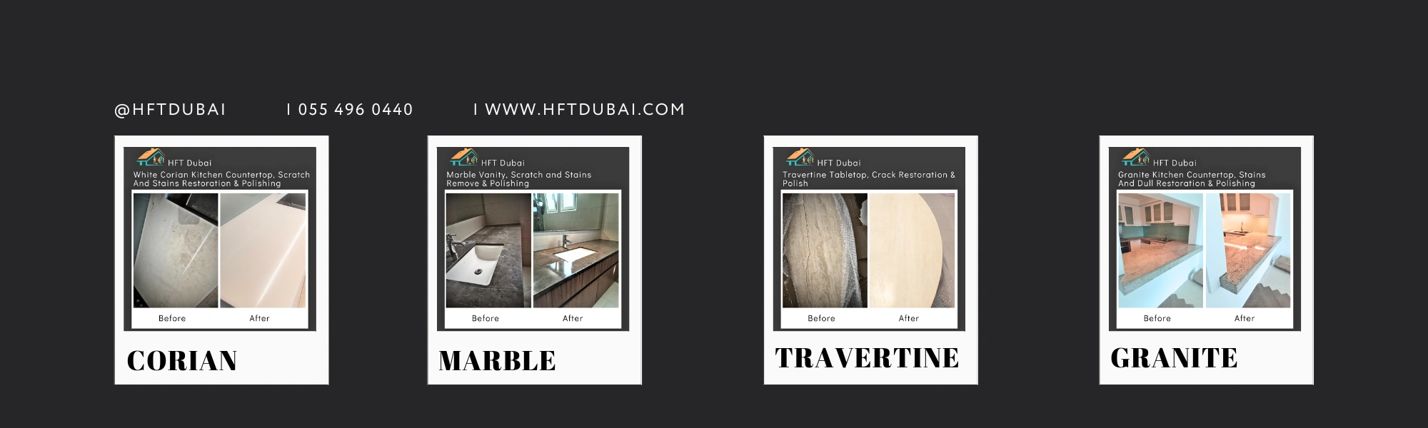 professional countertop restoration dubai, repair, polishing, sealing, scratch removal,@hftdubai +055 496 0440 www.hftdubai.com